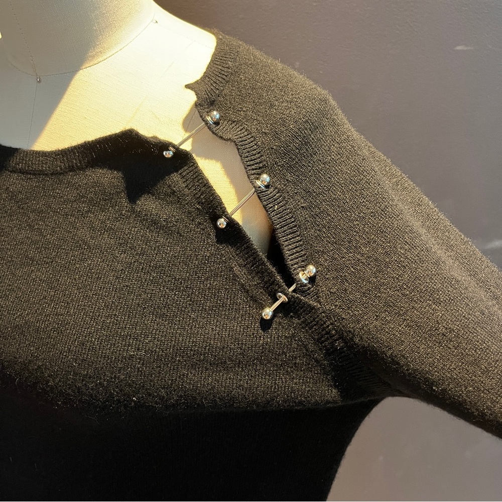 The Kooples Rock Cashmere Blend Cut Out Sweater - Picture 4 of 6